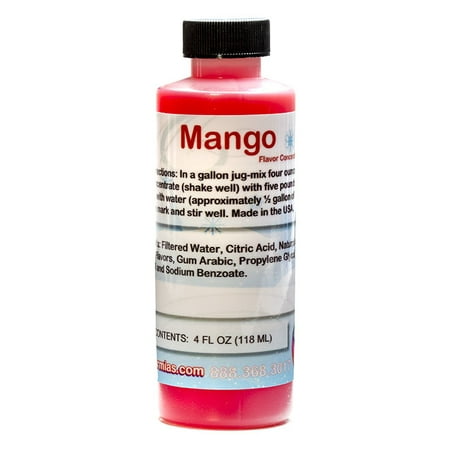 Mango Shaved Ice and Snow Cone Flavor Concentrate 4 Fl Ounce