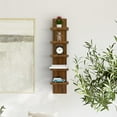 thumbnail image 5 of 5 Tier Wall Shelves Brown, Vertical Column Shelf Floating Storage Home Decor Organizer Tall Tower Design Utility Shelving Bedroom Living Room, 5 of 17