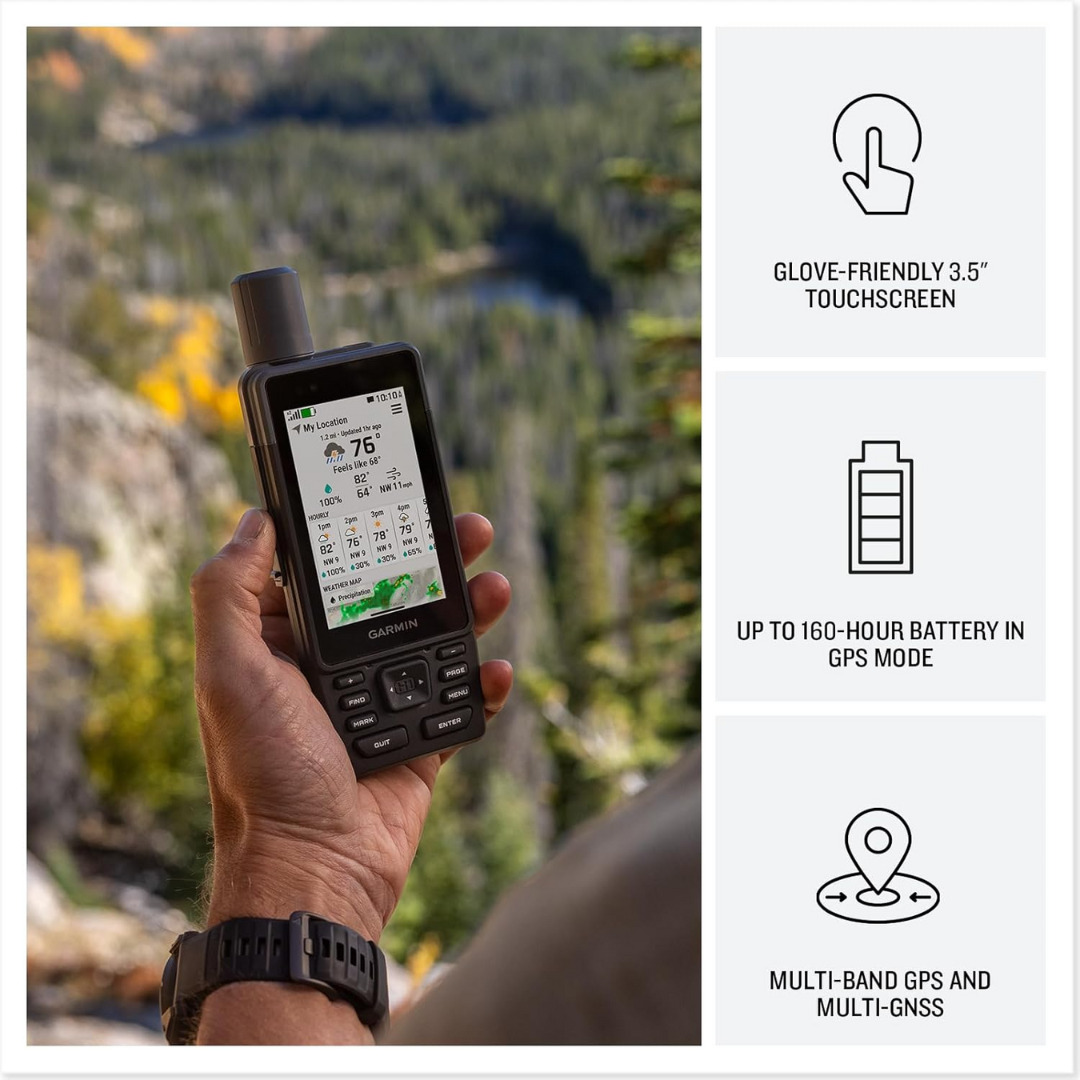 Garmin GPSMAP H1 Premium Handheld GPS Navigator Bundle with 128GB MicroSD Card (2-Item)