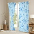 thumbnail image 3 of Feelyou Winter Snowflake Blackout Curtains Set of 2 (52x84 Each), Merry Christmas Window Curtains, Teens Boys Girls Kids Curtains and Drapes, Curtains and Drapes Bedroom Decor, 3 of 5