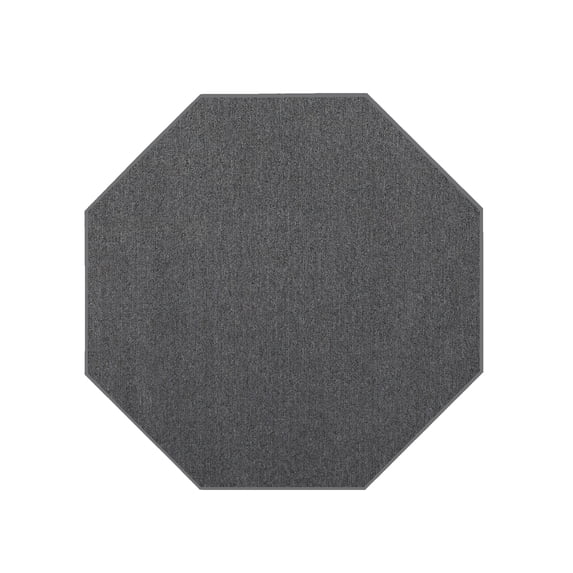 Furnish My Place Neyland Custom Rug - 12 ft., Octagon, Gray, Floor Area Rug for Patio, Garden, Hallway, Living Room