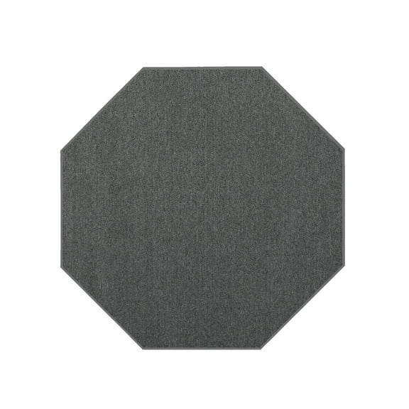 Furnishmyplace Modern Indoor/Outdoor Commercial Solid Gray Color, Area Rugs 5' Octagon