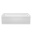 thumbnail image 2 of Wyndham Collection WCBTW16032R18BNTRIM 60 x 32 x 18 in. Grayley Alcove Bathtub with Right-Hand Drain & Overflow Trim, Brushed Nickel & White, 2 of 7