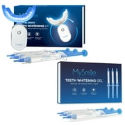 MySmile 6*3ml 35% Teeth Whitening Kit with 28-LED USB Light, Tooth Whitener, Non Sensitive Teeth Whitening Carbamide Peroxide Refill Pack Gel, 10 Minutes Whitening Treatment