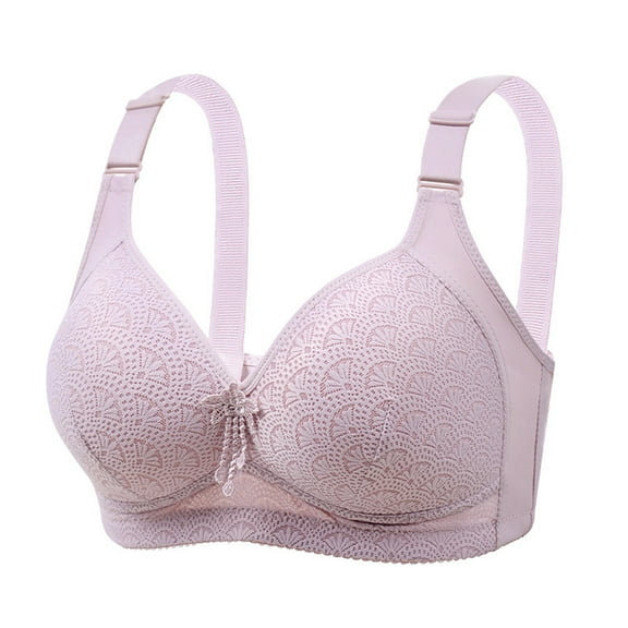 Zpanxa Thin Seamless Bra for Women Plus Size Wireless Breathable Comfort Embroidered Lace Full Coverage No Show