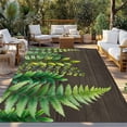 thumbnail image 2 of Spring Leaves Outdoor Rug for Patio/Deck/Porch, Non-Slip Large Area Rug 4 x 6 Ft, Pastoral Garden Botanical Brown Wooden Indoor Outdoor Rugs Washable Area Rugs, Reversible Camping Rug Carpet Runner, 2 of 8