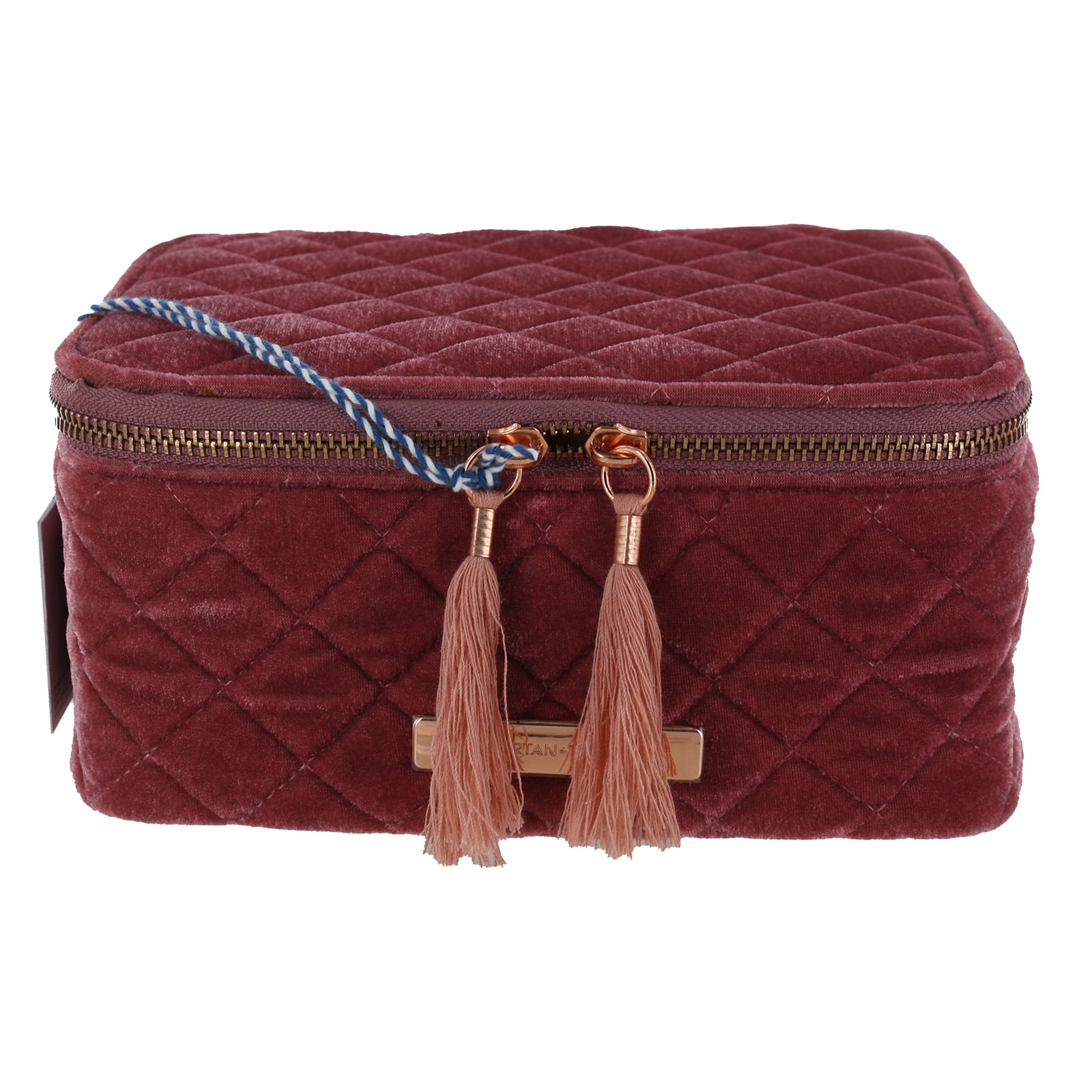 ★TOUT Y EST★ Brownie Tartan Check Two-Moon Bag 12481940 Tartan + Twine Deluxe Zippered Weekender Cosmetic Bag