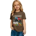 thumbnail image 3 of CAIXIA Toddler Boys Girls 100 Days of School Shirt Kids Funny Back to School Celebration Tees Outfit,Brown, 3 of 7