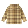 thumbnail image 4 of SERTG Boys and Girls Checkered Hooded Jacket Zip Front Long Sleeve Sporty Casual Outerwear Top for Children 4-12 Years(Yellow,7 Years), 4 of 6
