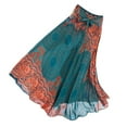 thumbnail image 2 of Yunhgft Women's Long Hippie Bohemian Skirt Gypsy Dress Boho Clothes Skirt - Green, as, 2 of 5