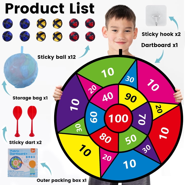 Cyrico Large Dart Board, 28.3 Inch Kids Game Set photo 6