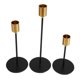 thumbnail image 3 of Candelabro Candelero Candelero Oro Negro Candelero Candelero de Metal Diseño aerodinámico Jadeshay  A, 3 of 8
