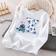 thumbnail image 3 of Camiseta de manga larga para niños de Disney Stitch, camiseta de algodón con estampado de 26 letras para niñas, linda camiseta informal de invierno estilo kawaii, regalo cálido, 3 of 5