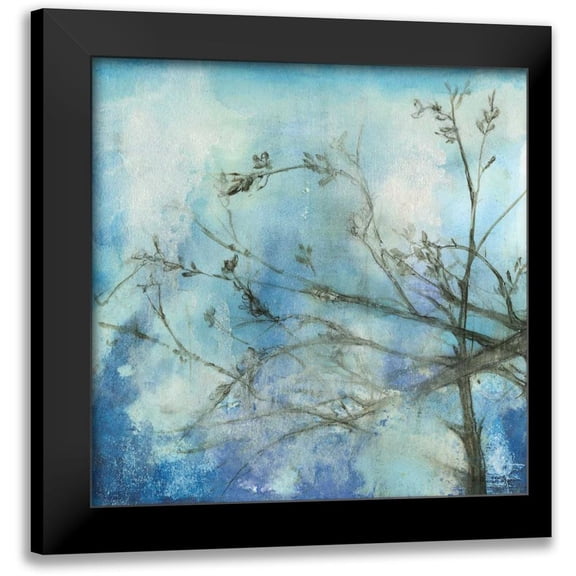 Goldberger, Jennifer 12x12 Black Modern Framed Museum Art Print Titled - Moonlit Branches II