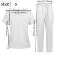 thumbnail image 4 of Ultimate Comfort Awaits: Men's and Women's Simple Casual Top and Pants Set - Solid Color Workwear Set Featuring Delicate Comfortable Short Sleeved Pants, 4 of 11