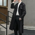 thumbnail image 7 of LIUJUNSHOP Men's Short Trench Coat Mens Double Long Trench Coat with Shoulder Tabs and Belt Stylish Versatile Outerwear, 7 of 7