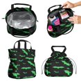 thumbnail image 2 of Black Halloween Bats with Green Drawstring Lunch Bag Women - Drawstring Lunch Bag Insulated for Work Office - Stain-Resistant Large Lunchbags for Women with Multi-Pockets, 2 of 6