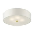 thumbnail image 3 of Livex Lighting Meridian 8" 4-Light Metal Semi Flush Mount in Satin Brass, 3 of 17