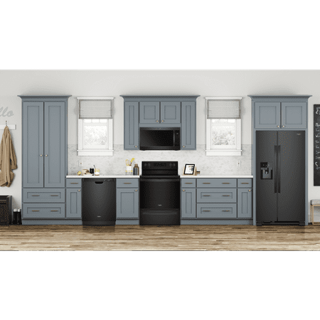Whirlpool - 24.6 Cu. Ft. Side-by-Side Refrigerator with Water and Ice Dispenser - Black
