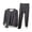 Dark Gray, variant on Men’s Soft Fleece Thermal Underwear Set Long Sleeve Top and Pants Winter Couple