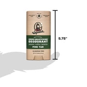 Dr. Squatch Mens Aluminum Free Deodorant, Natural Deodorant for Men, Pine Tar, 2.65 Oz