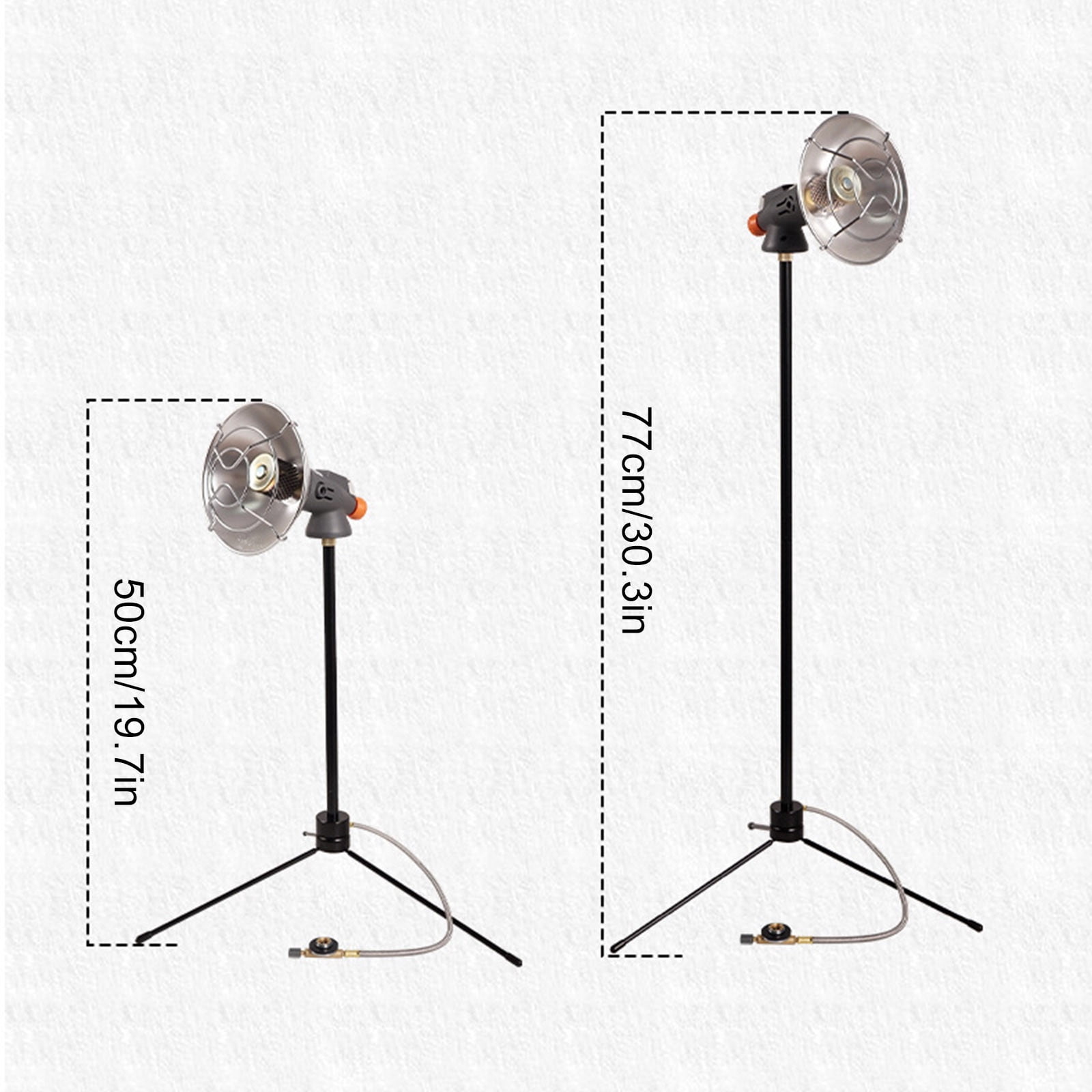 Tarmeek Portable Outdoor Camping Heater with Vertical Stand, Mini Gas Stove with Safety Cover for Winter Tent Fishing, Adjustable Height (Gas Canister Not Included)