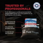 Adventure Medical Kits QuikClot Advanced Clotting Gauze - Stops Bleeding Up to 5x Faster Than Standard Gauze - Kaolin Hemostatic Dressing - For First Aid Kits & Survival Gear - 3 x 24 (2 Strips)