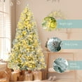 thumbnail image 2 of Pre-lit Christmas Tree 3-Piece Set, Christmas Garlands, Wreath and 6FT Artificial Christmas Porch Decorations with Colorful LED Lights, 8 Lighting Modes, Pine Cones, Holiday Décor for Home, 2 of 9
