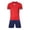 Red A1, variant on Edvintorg Soccer Jersey for Boys 2 Piece Mesh Quick Dry Crewneck Short Sleeve Casual Top and Short Training Uniform Size 6-15