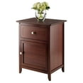thumbnail image 2 of Maykoosh Rustic Ranch Night Stand/Accent Table with Drawer and Cabinet - 18.9L x 14.96W x 25H - Dark Wood Transitional Style with Storage, 2 of 6
