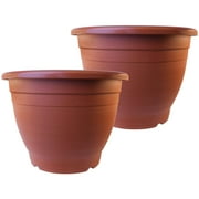 ALEKO 2PP450TC Terra Cotta Thermoformed Planter Plastic Garden Pots for