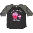 thumbnail image 3 of Inktastic World's Sweetest Big Sister Girls Toddler T-Shirt, 3 of 5