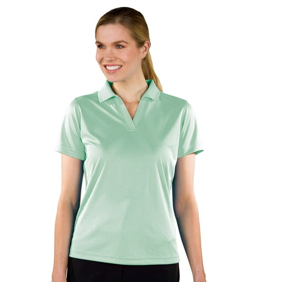 Monterey Club Women's Stripe Texture Solid Golf Polo Shirt #2087