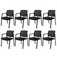 thumbnail image 1 of Gymax Ensemble de 8 Chaises de Bureau pour Conférence, Chaises Empilables en Maille pour Invités avec Roulettes Pivotantes, 1 of 8