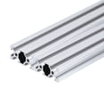 thumbnail image 1 of Unique Bargains 2 Pcs 2040 V Slot Aluminum Extrusion 400mm(15.75 Inch) Silver European Standard Anodized Linear Rail, 1 of 6