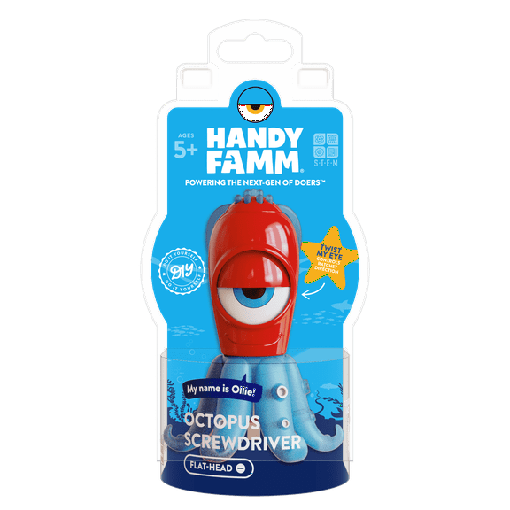 Handy Famm Ollie Octopus Kid Safe STEM Flathead Screwdriver
