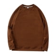 thumbnail image 1 of pstuiky Camisas suaves de manga larga para hombre, Sudadera con capucha de cuello redondo para hombre, color liso, holgada, informal, de manga larga, con cuello redondo camisetas de hombre s, 1 of 9
