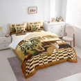 thumbnail image 3 of Castle Fairy Wildlife Leopard Bedding Comforter Set,Bohemian Leaves Full Bedding Set, 3 of 8
