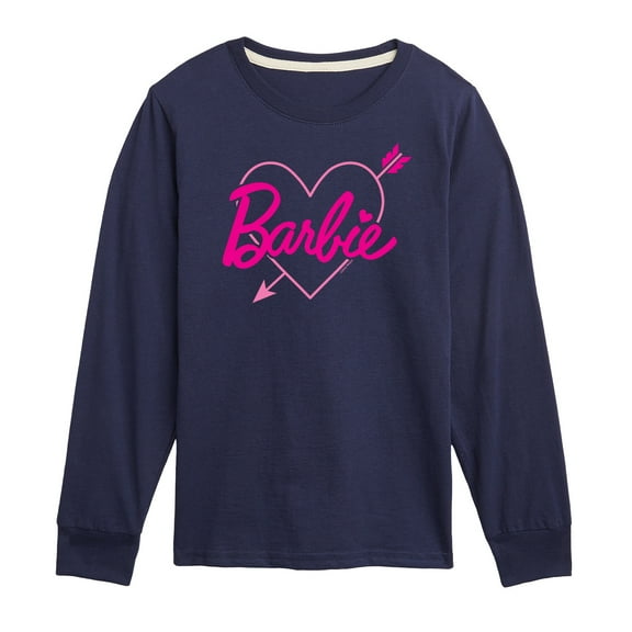 Barbie - Barbie Arrow Heart Logo - Toddler And Youth Long Sleeve Graphic T-Shirt