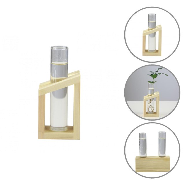 Decorative Hydroponic Tube Vase Transparent Glass Universal Test Tube Vases for Home
