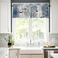 thumbnail image 6 of 2 Pack Valances Window Treatments, Farmhouse Blue Daisy Flowers Butterfly Blackout Drapes Adjustable Curtain Valances for Windows Living Room Kitchen Over Sink, 18x52 Inch Rod Pocket Valances, 6 of 6