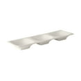thumbnail image 2 of Tuxton AMU-555 Vitrified China 3 Compartment Plate Pearl White - 13 x 4.25 x 1.25 in. - 1 Dozen, 2 of 3