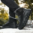 thumbnail image 6 of Men's Snow Boots Casual Warm Ankle Booties Comfortable Plush Lined Light Weight Waterproof Hiking Outdoor Walking Boots Black 8.5 US, 6 of 7