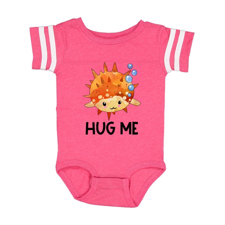 

Inktastic Hug Me Cute Pufferfish with Bubbles Gift Baby Boy or Baby Girl Bodysuit