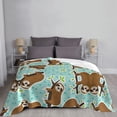 thumbnail image 5 of Toddler Blanket For Boys Girls Adult Lightweight Baby Kids Blanket Cute Soft Sloth And Polka Dots Blankets Comfy Fleece Flannel Plush Crib Throw Blankets Gifts 50"X40", 5 of 7
