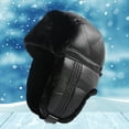 thumbnail image 4 of Winter Trapper Hat for Men Women Russian Faux Fur Ushanka Aviator Bomber Hat Mens Trapper Hat with Ear Flaps Climbing Hiking, 4 of 7