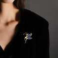 thumbnail image 2 of 1 broche de elfo de alas transparentes, mini broche de circonita con incrustaciones de ángel, accesorios para la ropa, suéter, chamarra, cuello, pin para mujer, 2 of 4