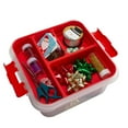 thumbnail image 6 of Simplify 5 Compartment Gift Supply Plastic Storage Box in Red, 6 of 11