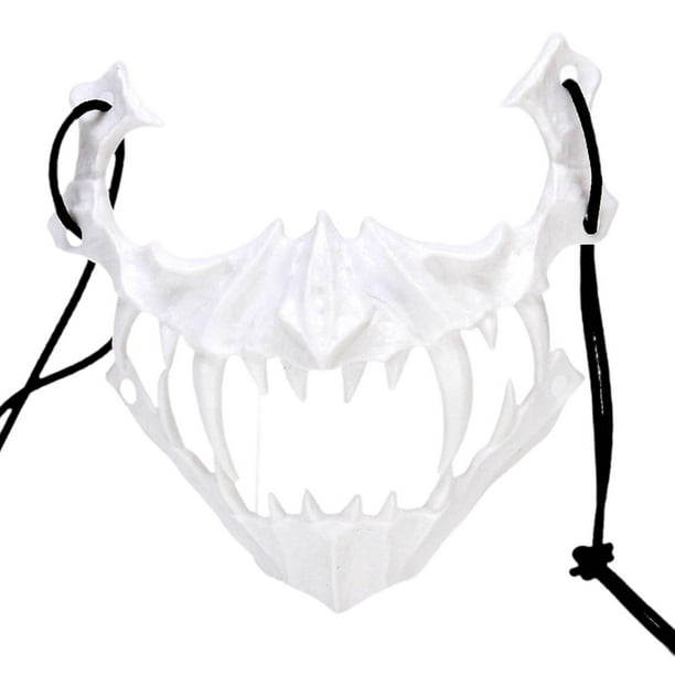 Máscara de Halloween decorativa, accesorio para disfraz de Halloween, media máscara, para festivales de hombres