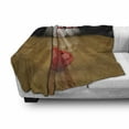 thumbnail image 3 of Bowling Party Soft Flannel Fleece Blanket, Alley with Red Skittle in Center Target Score Winning Competition, Cozy Plush for Indoor and Outdoor Use, 50" x 70", Pale Brown Red White, by Ambesonne, 3 of 6